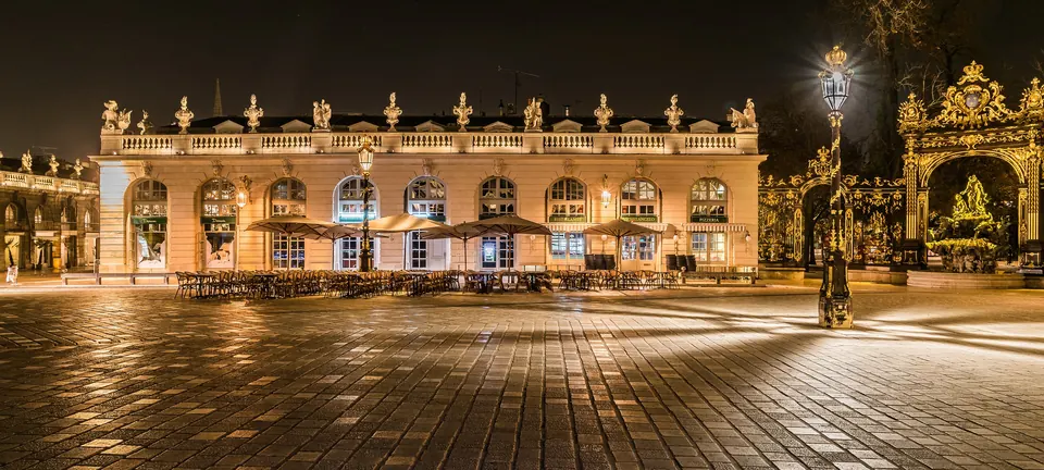 Place Stanislas in Nancy at night
