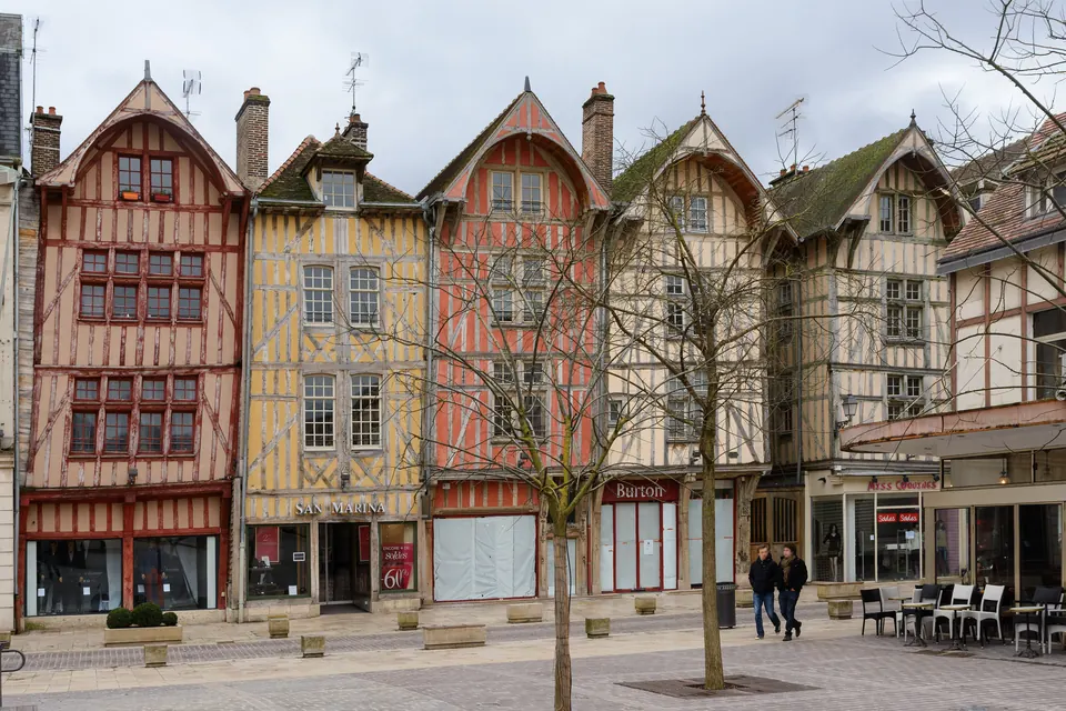 Maisons à pans de bois dans le centre historique de Troyes