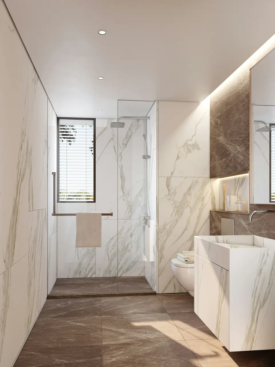 Salle de bain moderne en marbre