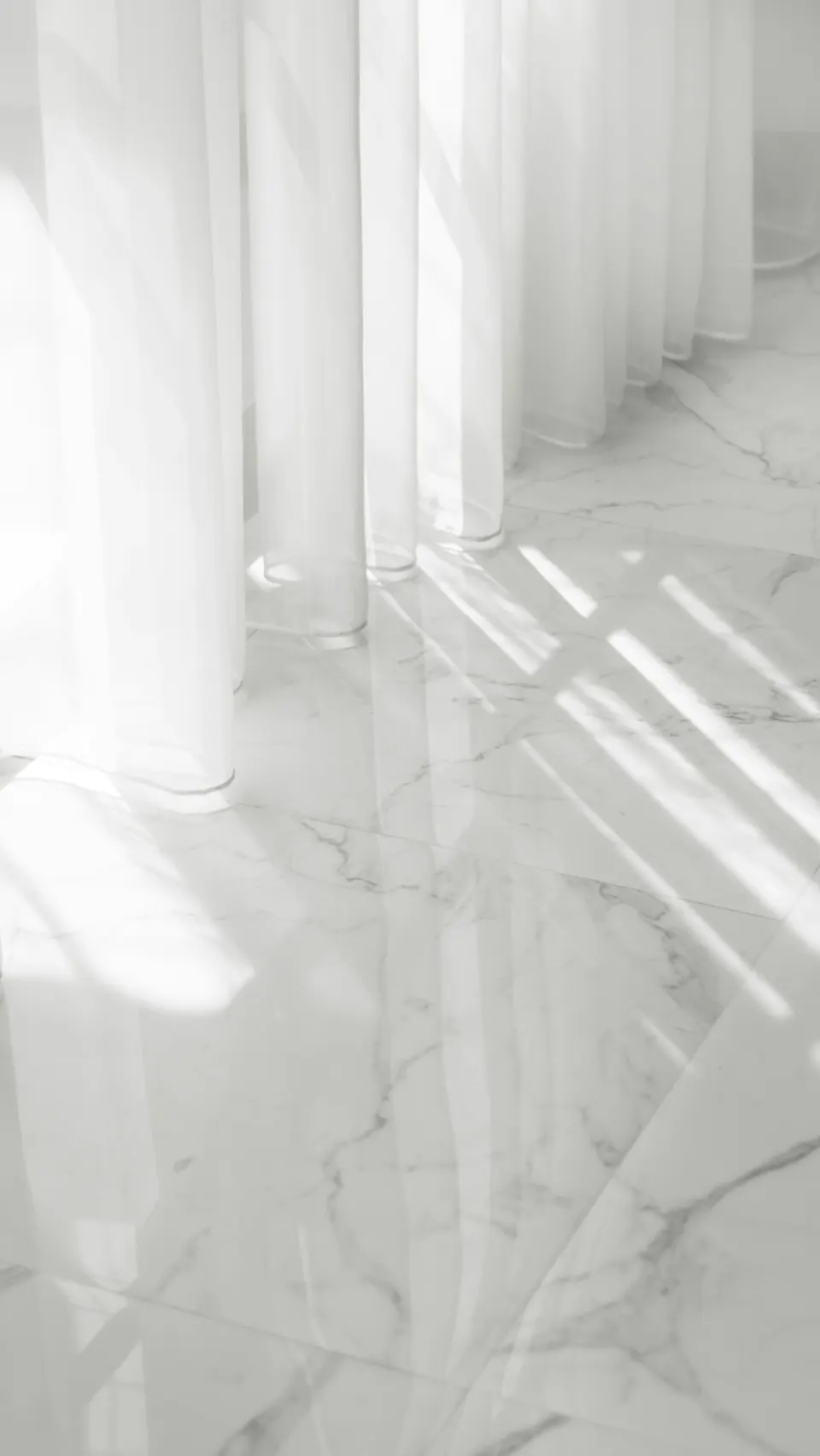 White and brown stone floor tiles